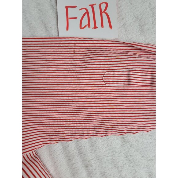 Vintage MiLi Lovecore 90s Button Up Shirt Valentines Heart Red Striped Top Small - Picture 10 of 10